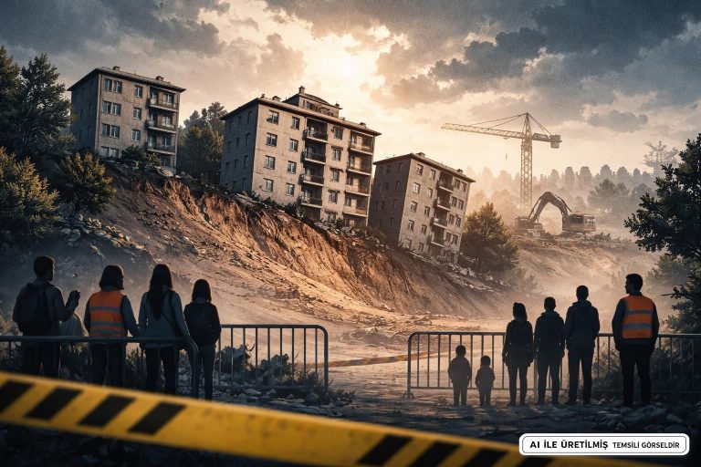 İzmit’te Toprak Kayması: 5 Binadan 56 Kişi Tahliye Edildi