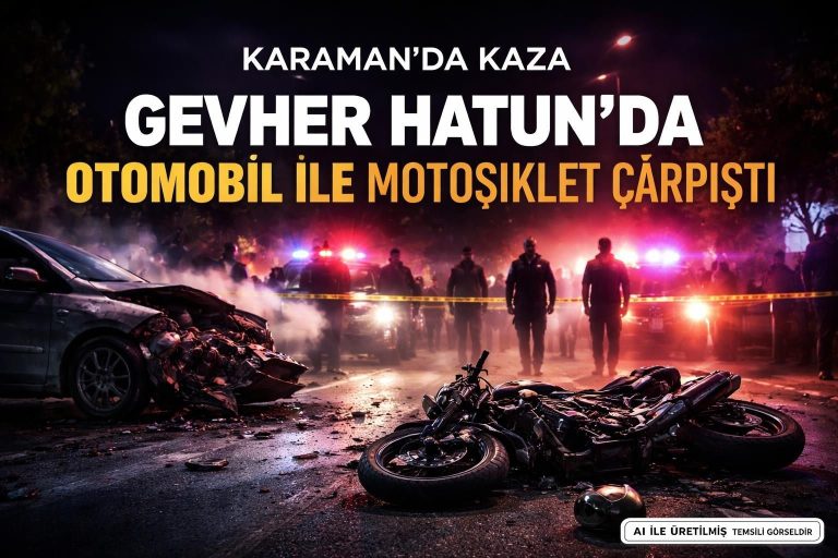 Karaman’da Trafik Kazası: Motosiklet Yolcusu Yaralandı