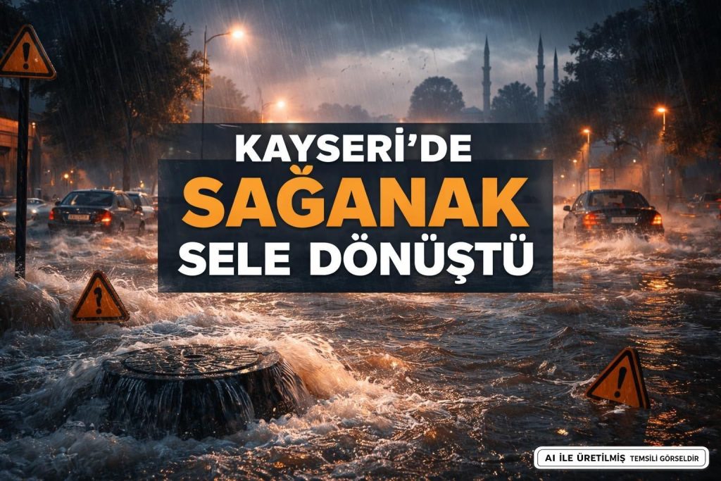 Kayseri'de Sağanak Yağış Sel Felaketine Dönüştü
