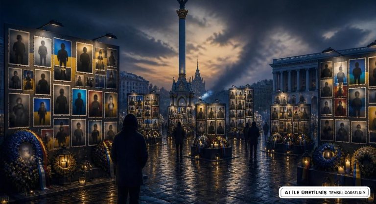 Kiev’deki Meydan, Savaşın İnsan Maliyetini Sergiliyor