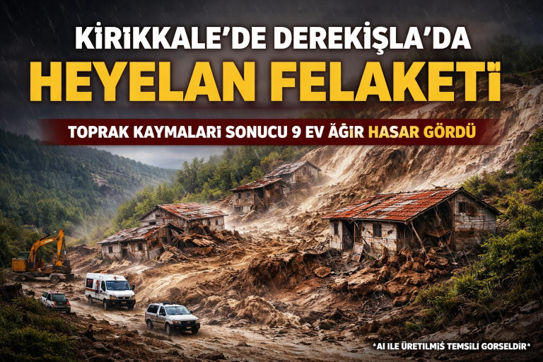Kırıkkale’de Heyelan Felaketi: Delice Derekışla Köyü Risk Altında