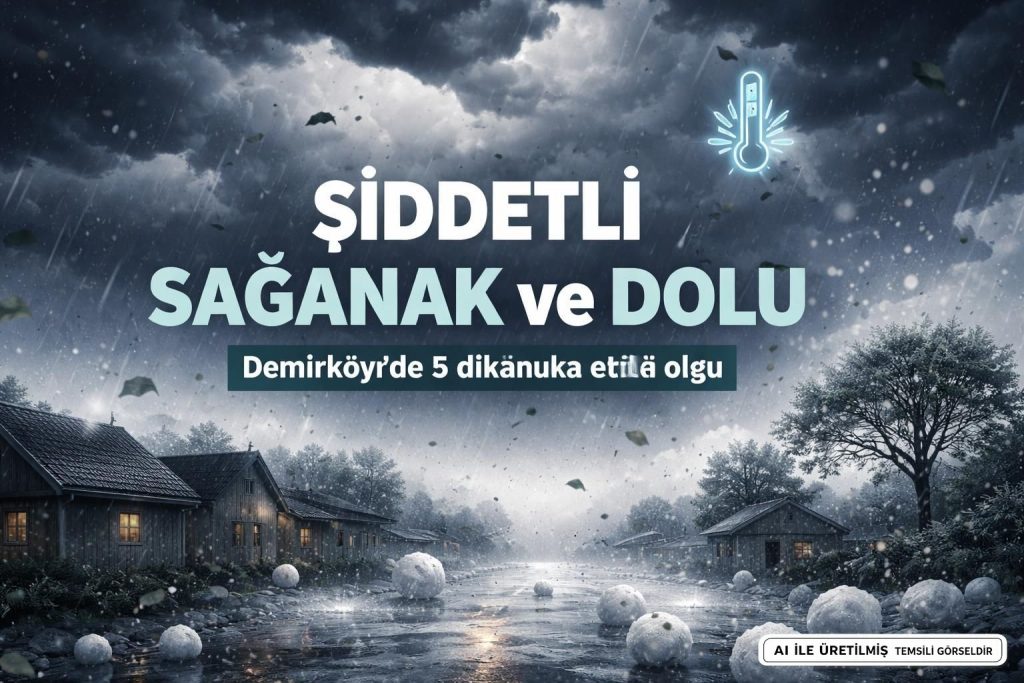 Kırklareli Demirköy'de Dolu Yağışı Paniği Yarattı