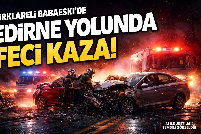 Kırklareli’de Trafik Kazası: İki Otomobil Çarpıştı, 3 Yaralı