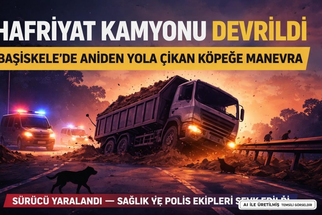 Kocaeli'de Kamyon Devrildi: Sürücü Yaralanarak Hastaneye Kaldırıldı