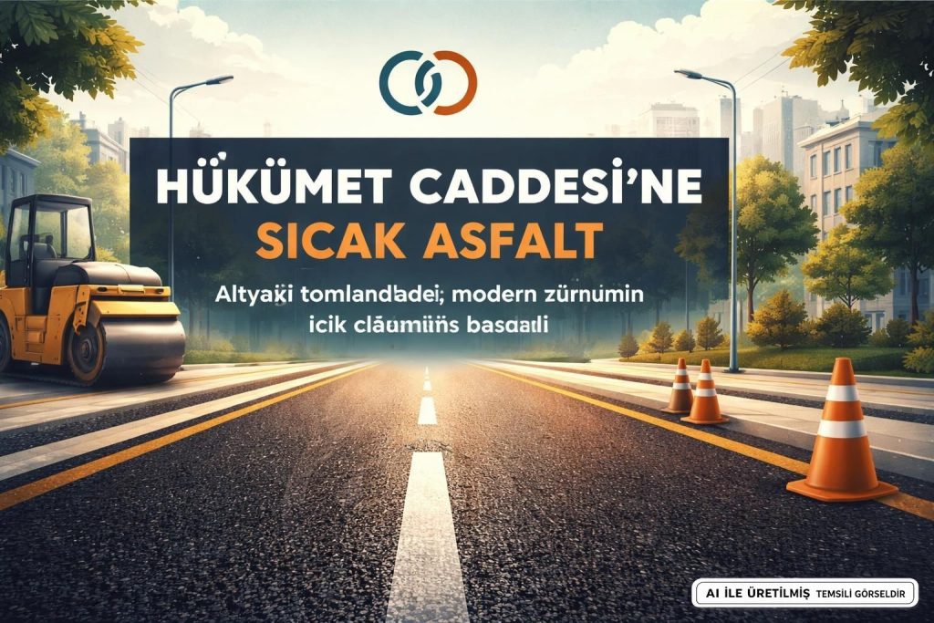 Köprübaşı Hükümet Caddesi'nde Sıcak Asfalt Uygulaması Başladı