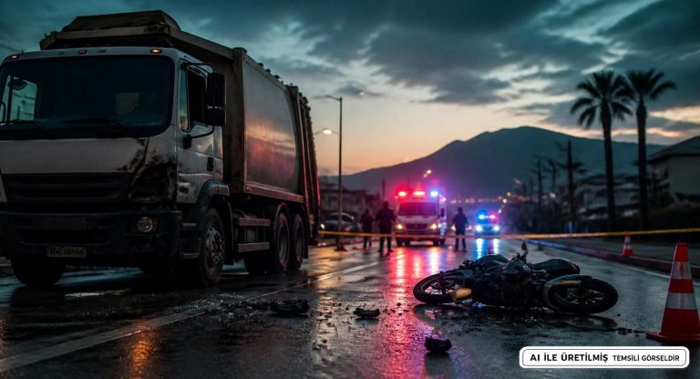 Kumluca’da Çöp Kamyonu ile Motosiklet Çarpıştı: 2 Ölü
