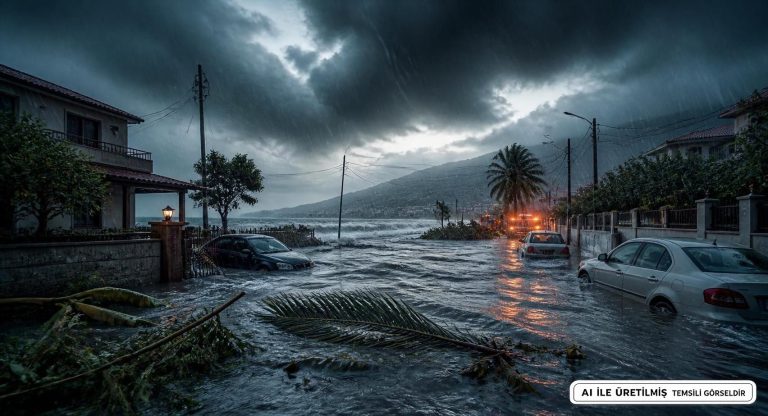 Mersin’de Sağanak Yağışlar Sel Riski Yarattı
