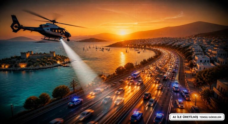 Muğla Bodrum’da Bayram Güvenliği İçin Hava ve Kara Kontrolü