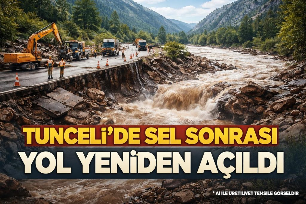 Munzur Çayı Taşması Nedeniyle Kapanan Tunceli-Ovacık Karayolu Onarıldı
