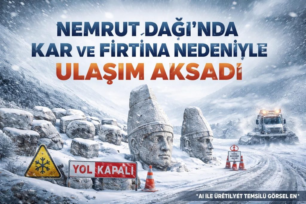 Nemrut Dağı'nda Kar Yağışı Ulaşımı ve Etkinlikleri Aksattı