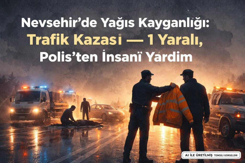 Nevşehir'de Yağışlı Havada Trafik Kazası