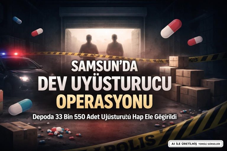 Samsun’da Uyuşturucu Operasyonu: Binlerce Hap Ele Geçirildi
