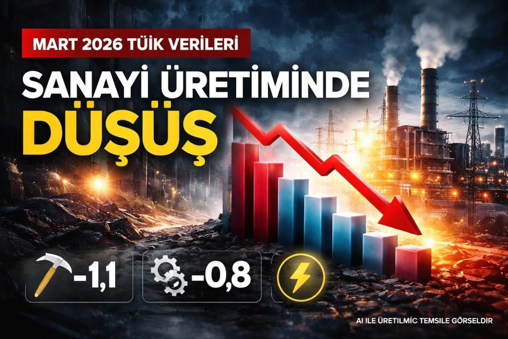 Sanayi Üretimi Mart Ayında Hem Aylık Hem Yıllık Gerileme Yaşadı