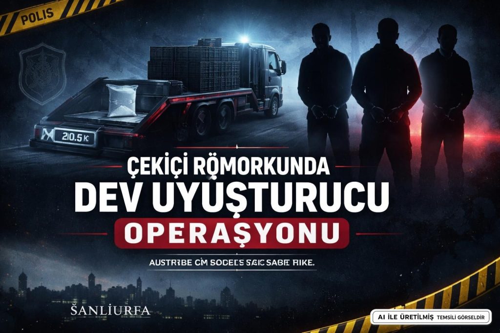 Şanlıurfa'da Çekiciye Gizlenmiş Uyuşturucu Ele Geçirildi