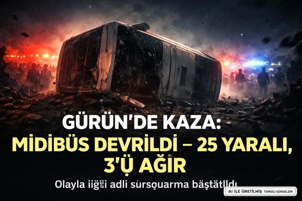 Sivas'ta Midibüs Kazası: 25 Kişi Yaralanarak Hastaneye Kaldırıldı