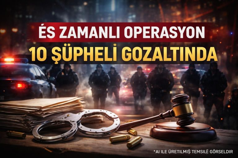 Şüphelilere Yönelik Eş Zamanlı Operasyon: 10 Kişi Gözaltına Alındı