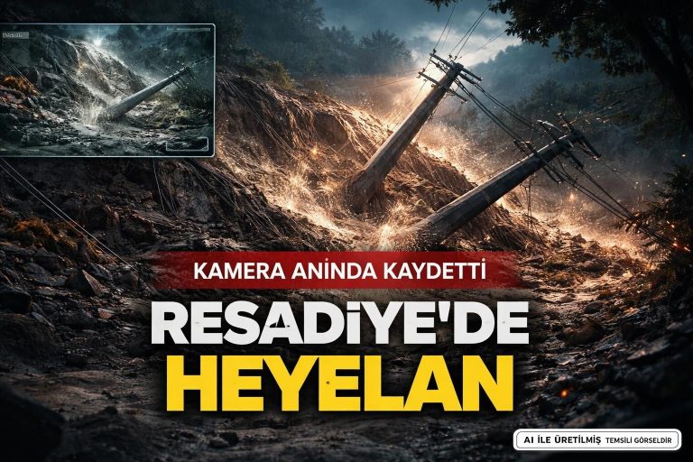 Tokat Reşadiye’de Heyelan Nedeniyle Elektrik Hattı Devre Dışı Kaldı