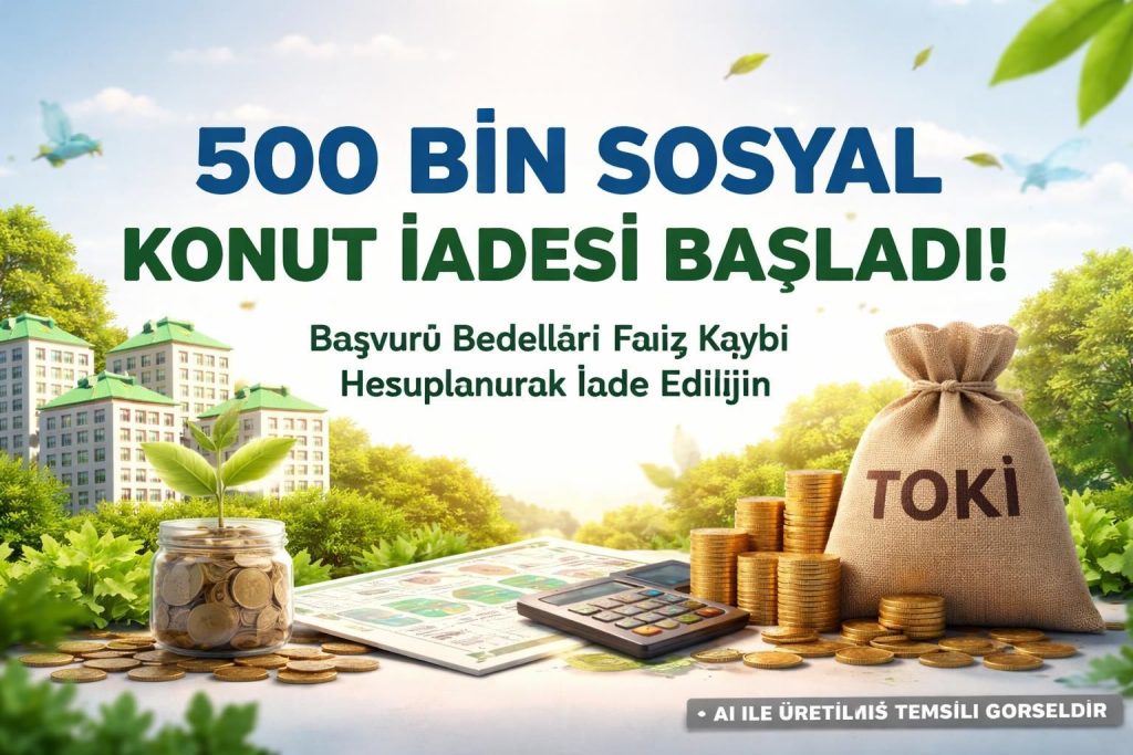 TOKİ'den 500 Bin Sosyal Konut Başvuru Bedelleri İadesine Başlandı