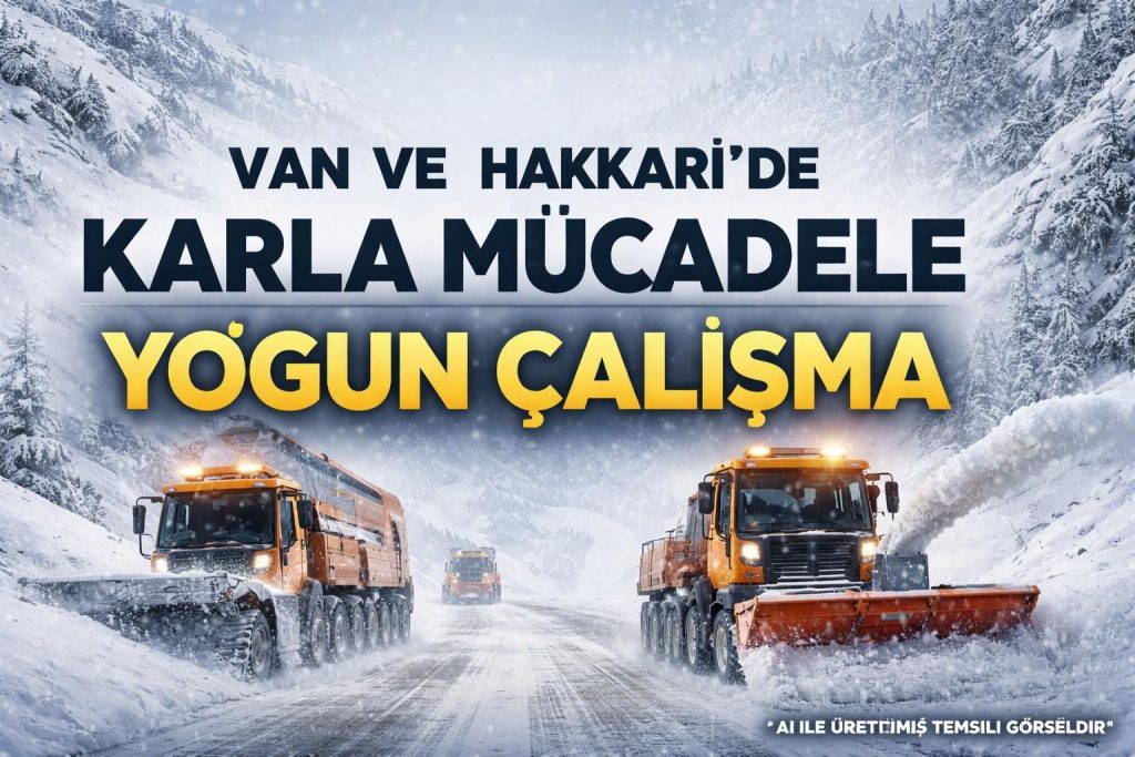 Van ve Hakkari'de Karla Mücadele Çalışmaları Sürüyor
