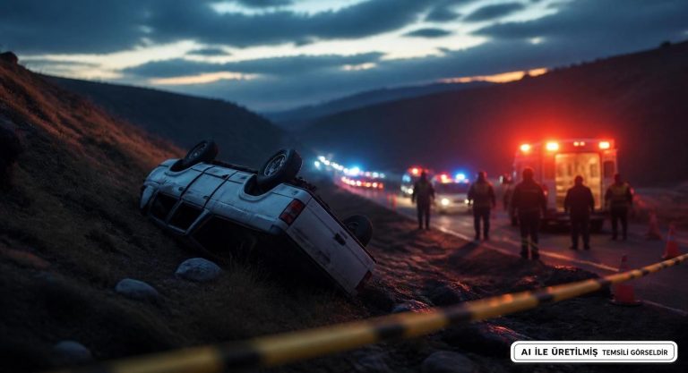 Van’da Kamyonet Şarampole Yuvarlandı: 5 Kişi Yaralandı