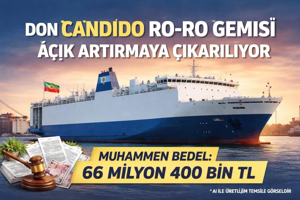 Yalova İcra Dairesi'nden 5287 Tonluk Ro-Ro Gemisi Açık Artırmayla Satışa Çıkarıldı