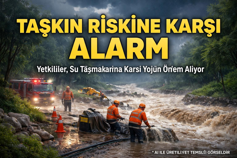 Yoğun Yağışlar Dere Yataklarında Taşkın Riski Yarattı: Ekipler Alarmda