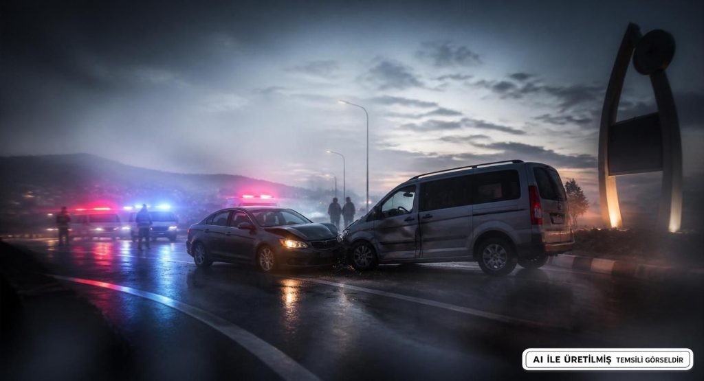 Aksaray'da Otomobil Minibüse Çarptı