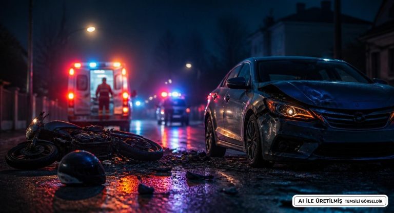 Akyazı’da Otomobil ve Motosiklet Çarpıştı: Sürücü Yaralandı