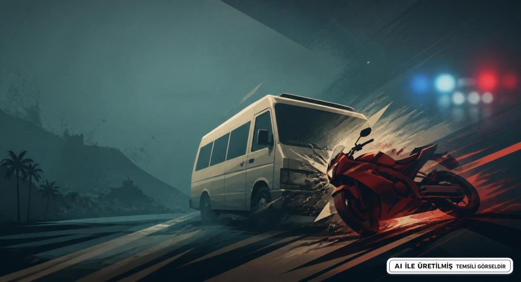 Alanya'da Minibüs ve Motosiklet Çarpıştı: İki Yaralı Hastaneye Kaldırıldı