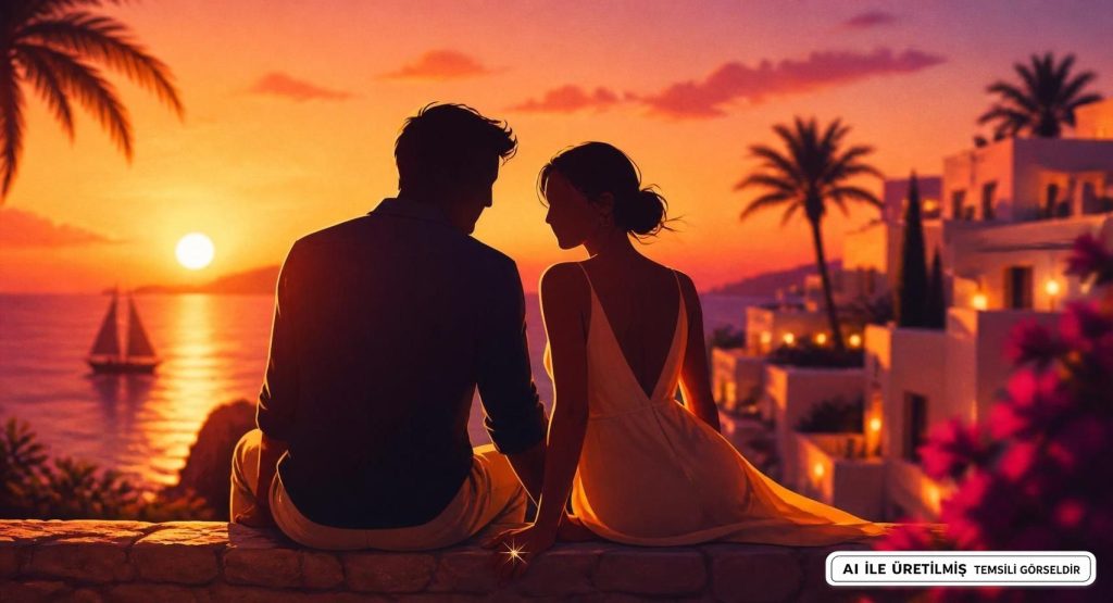 Alper Çankaya ve Yaren Güldiken'den Romantik Tatil Paylaşımı