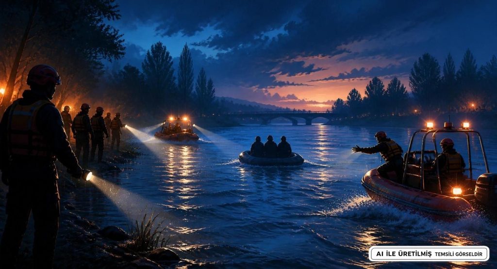Batman'da Piknik Yapanlar Nehrada Mahsur Kaldı
