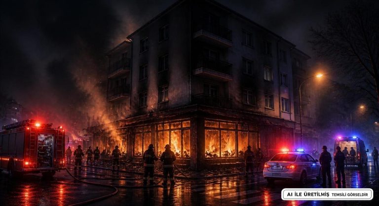 Bilecik’te 4 Katlı Binada Yangın Çıktı