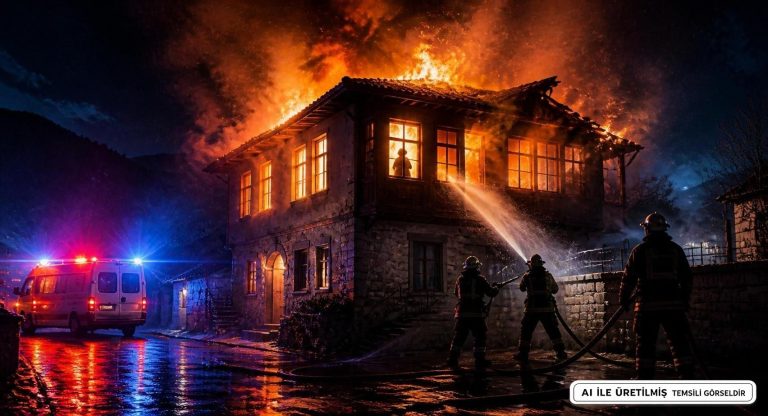 Bitlis’te Ev Yangını: Kadın Yoğun Dumandan Ağır Yaralandı
