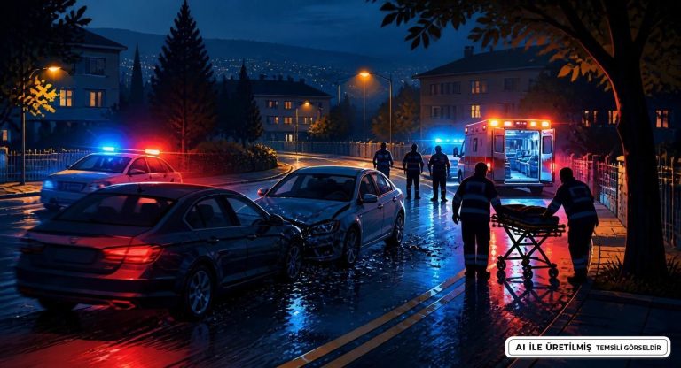 Bursa’da İki Otomobil Çarpıştı: 9 Kişi Yaralanarak Hastaneye Kaldırıldı