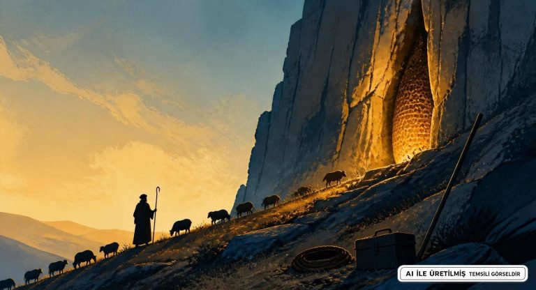 Çoban, Kayalık Oyuğundaki Balı Özel Yöntemle Çıkardı