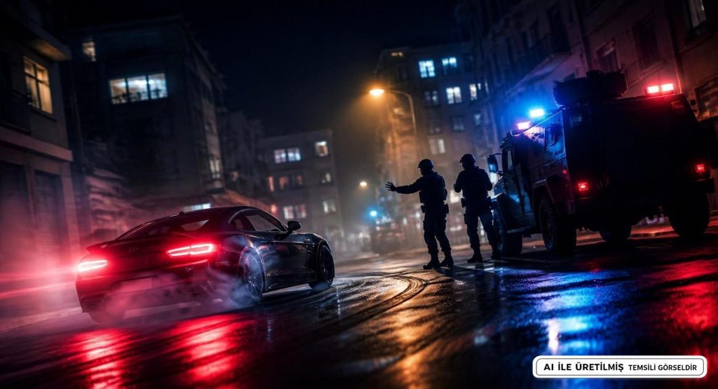 Drift Yapan Sürücüye Jandarmadan Ağır Ceza