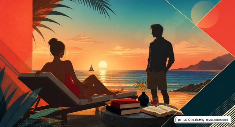 Ebru Şahin’den Tatil Kareleri: Kırmızı Bikini ve Kitap Keyfi