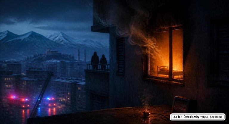 Erzurum’da Yangın Paniği: Diyaliz Hastası Yaşamını Yitirdi