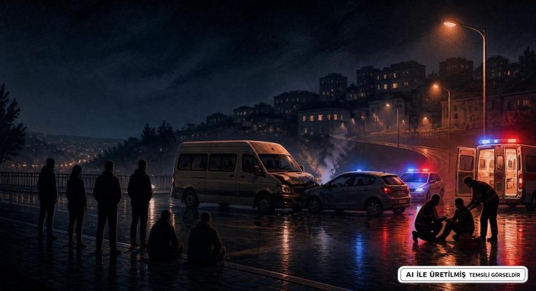Eskişehir’de İşçi Servisi ve Otomobil Çarpıştı