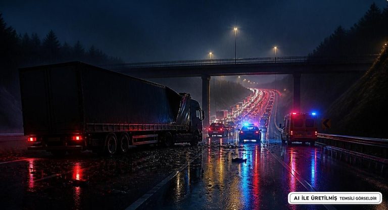 Gemlik-Bursa Yolu’nda Tır Kazası Yaşandı