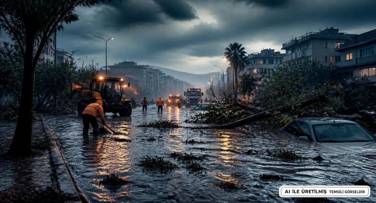 Manisa Salihli’de Şiddetli Yağışlar Hayatı Aksattı