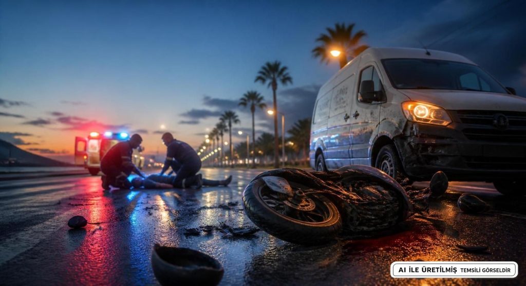 Mersin’de Bulvar’da Trafik Kazası: Motosiklet Sürücüsü Ağır Yaralandı