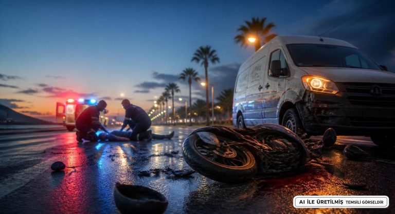 Mersin’de Bulvar’da Trafik Kazası: Motosiklet Sürücüsü Ağır Yaralandı