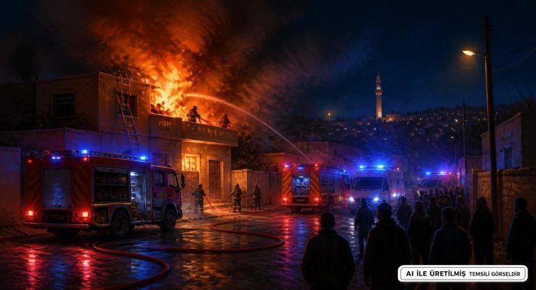 Şanlıurfa’da Ev Yangını Paniğe Neden Oldu