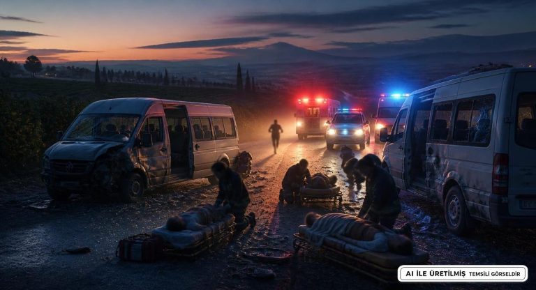 Serik’te Minibüsler Çarpıştı: 5 İşçi Yaralandı