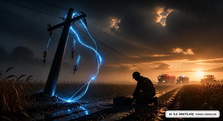 Tarladaki Arıza, Elektrik Akımına Kapılmaya Neden Oldu
