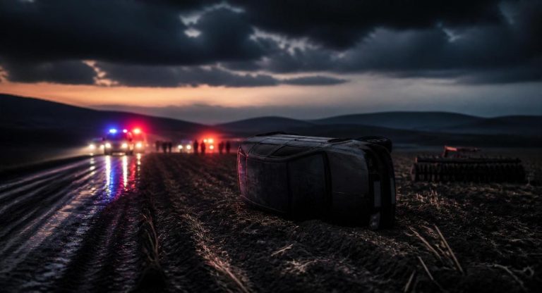 Uşak’ta Otomobil Tarlaya Devrildi: 1 Ölü, 1 Yaralı