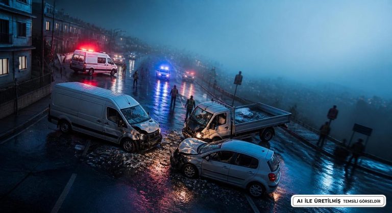 Van’da 3 Araçlı Kaza: Dört Kişi Yaralanarak Hastaneye Kaldırıldı