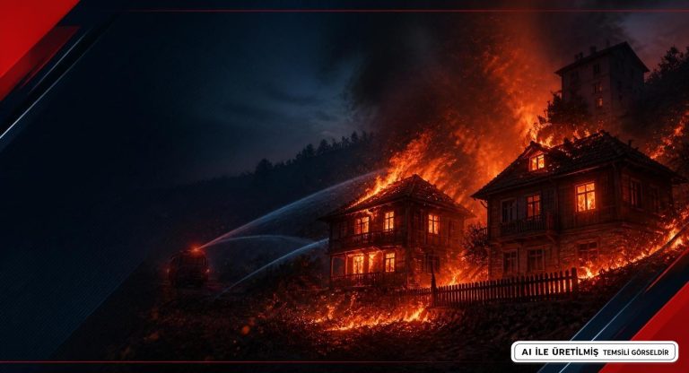 Bilecik’te 2 Katlı Ahşap Ev Yangını Sıçradı