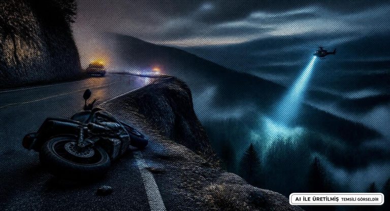 Bursa İnegöl’de Uçurum Kenarı Motosiklet